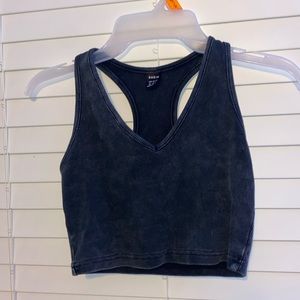 Black v-neck tank top